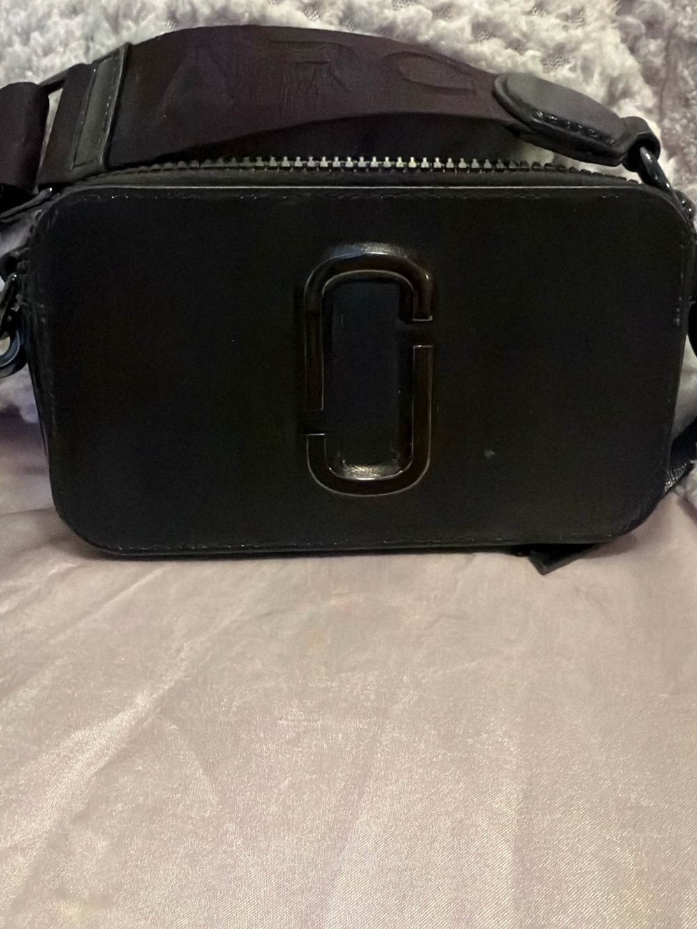 Marc Jacobs Black Double J Crossbody Camera Bag